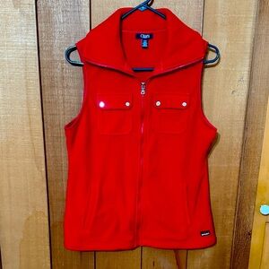 Chaps Sport Bright Red Fleece Vest